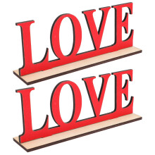 10Stk Love Sign Rote Tischdeko Für Hochzeit Valentinstag