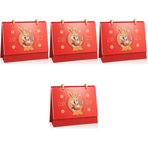 4Stk Roter Kalender 2023 Mit Spiralring, Und 2
