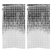 4Stk Tinsel Foil Fringe Curtains Party Wiederverwendbar