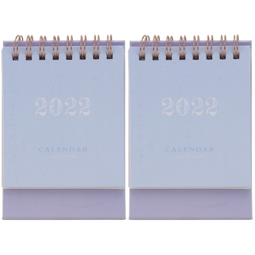 2Stk 2021-2022 Desktop Kalender , Einfaches Design, Notizfunktion 1