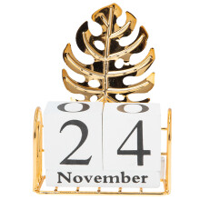 3Stk Holz Digital Kalender Deco Goldene Kreativer Büro Kalender