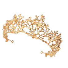 2Stk Tiara Gold Hochzeitsdekor Mit Schimmernden Strasssteinen