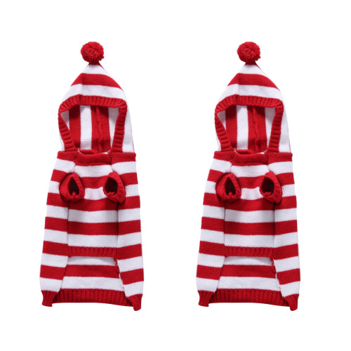 2Stk Weihnachtspullover Polyester Bunt Haustier Kostüm 1