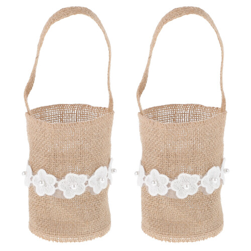 4Stk Blumenkörbe Hochzeit Bunt