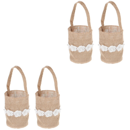 4Stk Blumenkörbe Hochzeit Bunt 2
