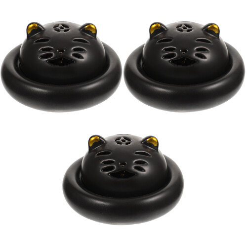 3Stk Cat Design Keramik Räucherstäbchenhalter 2