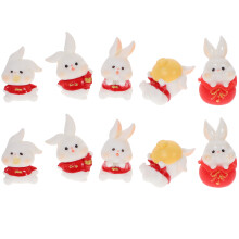 40Stk Kleine Hasen Figuren Aus Resin Für