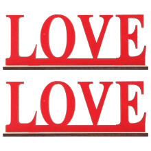 6Stk Romantische Love Sign Tischdeko Rot Für Hochzeit Und Valentinstag