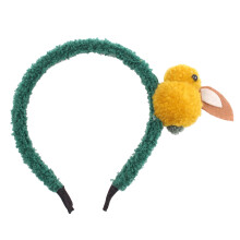 2Stk Plüsch Hasen Kopfschmuck Grün Farbenfroh Partyaccessoire
