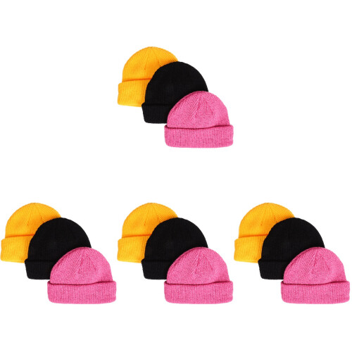 12Stk Herren Beanie Wintermütze Winddicht Warm Multifarben 1