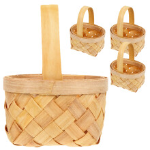 20Stk Geflochtener Holzkorb Beige Blumen- Und Dekokorb Für Zuhause