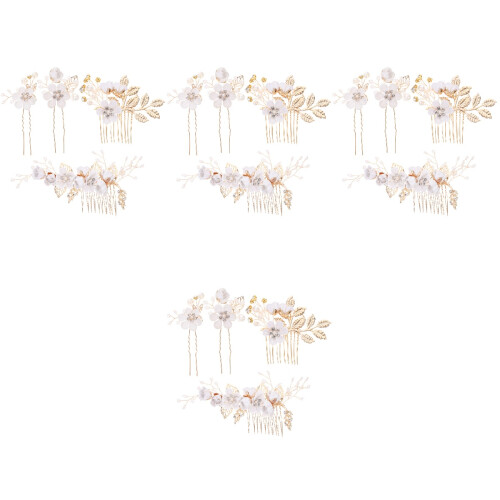 16Stk Romantischer Weißer Haarstecker Brautkopfschmuck 2