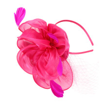 4Stk Rosy Fascinator Haarschmuck Für Frauen Tee-Party Hochzeit Deko