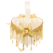 3Stk Hochzeit Blumenkörbchen Gold Mit Griff Für Romantische