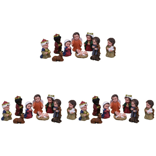 3Sets Resin Figürliche Geburtsszene Zuhause 1