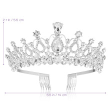 4Stk Silberne Tiara Mit Für Hochzeit Und