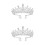 4Stk Silberne Tiara Mit Für Hochzeit Und 5