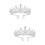 4Stk Silberne Tiara Mit Für Hochzeit Und 7