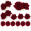 2Sets Simulierte Haarclips Dunkelrot Brautschmuck 1