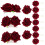 2Sets Simulierte Haarclips Dunkelrot Brautschmuck 11