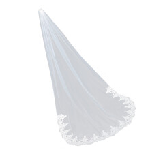 3Stk Ivory Brautschleier Mit Spitze Bridal Hochzeit Haarschmuck