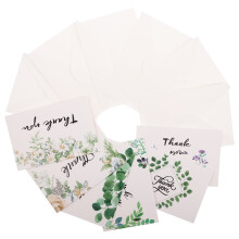 24Stk Blankokarten Mit Blumenmotiv, Um Danke Zu Sagen