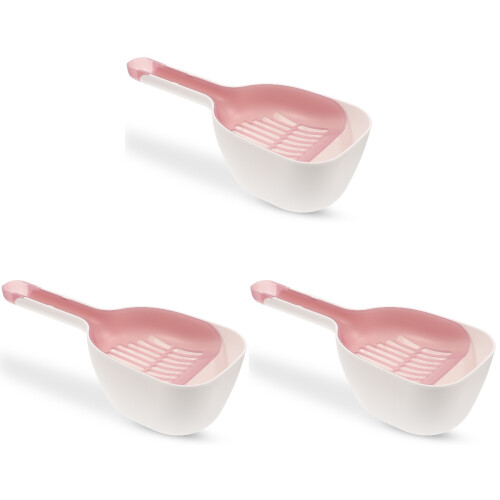 3Jgo Reutilizable Plástica Rosa Para Limpieza Arena 1