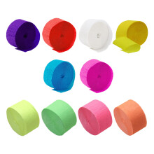 30Ud Serpentinas Crepé Resistentes Coloridas