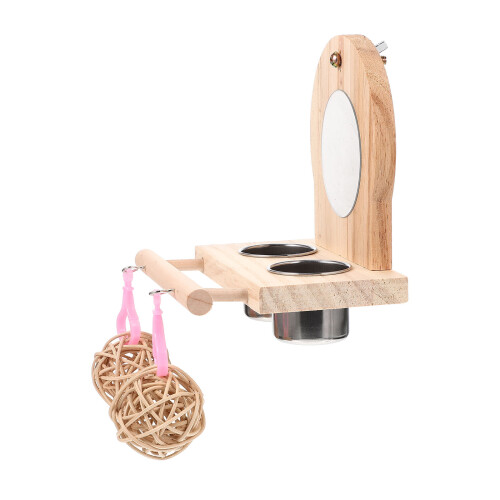 Perchoir 3 Pièces Porte- Aire De Jeu Pour Oiseaux