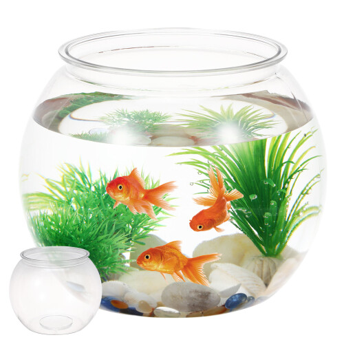 2Ud Peceras Redondas De Plástico Transparente Para Decoración 2