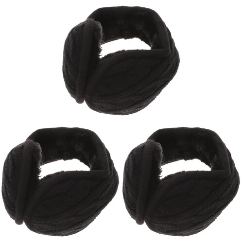 3Pièces Protection Hiver Noir Unisexe Pliable Réglable 1