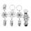 8Pièces Clips Robe & Pull Cinch Multicolores Pour Femme 1