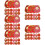 120Pièces Rouges Cartoon Pour 11