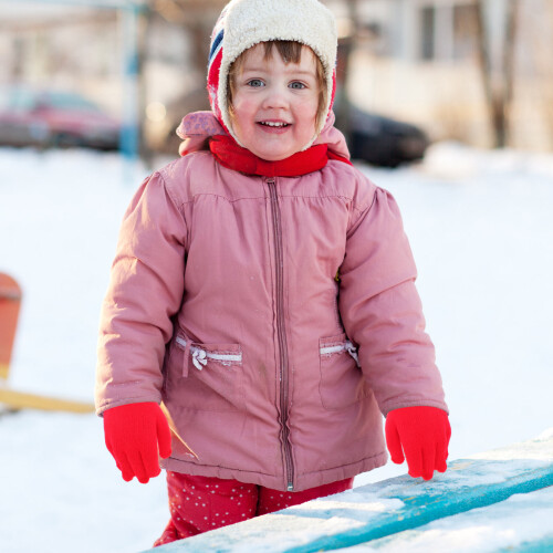 2Pièces Hiver Enfants Plein Doigt Confortable 2
