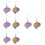 4Paires Boucles D'oreilles Multicolores Femme 7