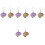 4Paires Boucles D'oreilles Multicolores Femme 3