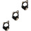 3Pièces Cache-Oreilles Motif Oreilles Chat Noir 5