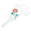 3Pcs White Iron Insert Stakes Cemetery Decorative Lawn and Yard Decor 1