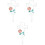 3Pcs White Iron Insert Stakes Cemetery Decorative Lawn and Yard Decor 3