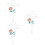 3Pcs White Iron Insert Stakes Cemetery Decorative Lawn and Yard Decor 7