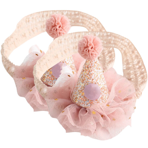 2Pz Accessorio Compleanno Rosa Fascia