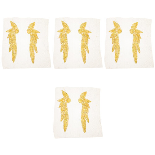 4Paia Patch Cucite Appliques Per Da Sposa E 2