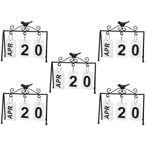 5Pz Desktop in Ferro Nero Per Decorazione Casa 2