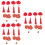 3Set Clips Rosse Decorazione Tassel 8