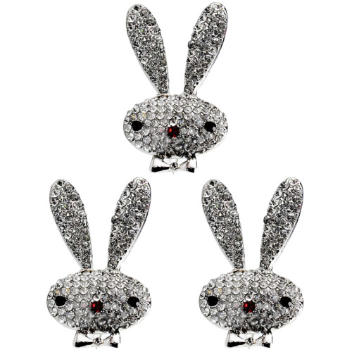 3Pz Animali Coniglio Cristallo 1