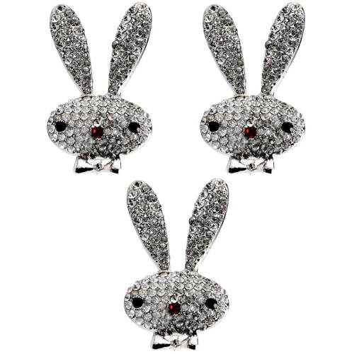 3Pz Animali Coniglio Cristallo 2