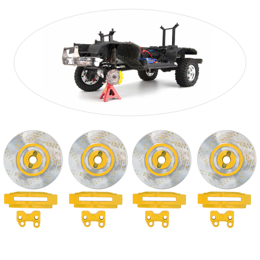 4Pcs Metal Rc Brake Discs For Trx4/Trx6 1/10 Cars, Yellow 4921359886199