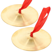 3Pary Małe Cymbałki Dla Dzieci Instrument Miedziany Złoty