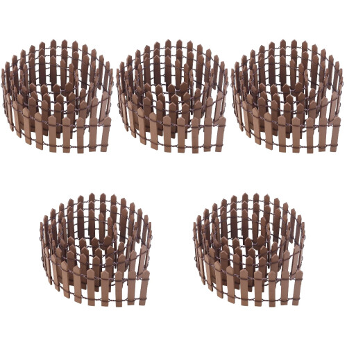 5Szt Drewniany Miniaturowy Płotek Kawowy Do Ozdoby Ogrodu 2