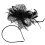 4Conjuntos Fascinators Pretos Para Mulheres Com Véu Para E 1